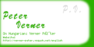 peter verner business card